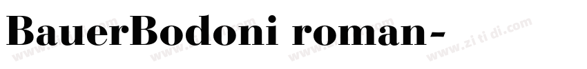 BauerBodoni roman字体转换